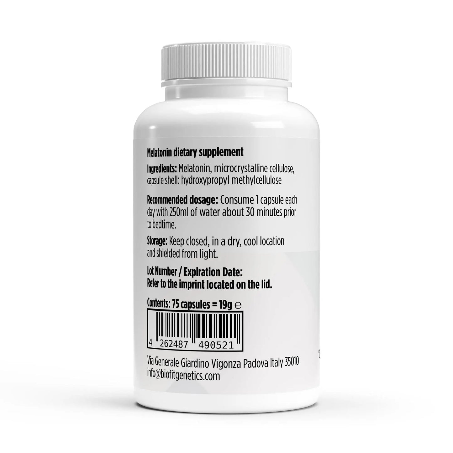 Melatonin - 75 Capsules - Biofit Genetics