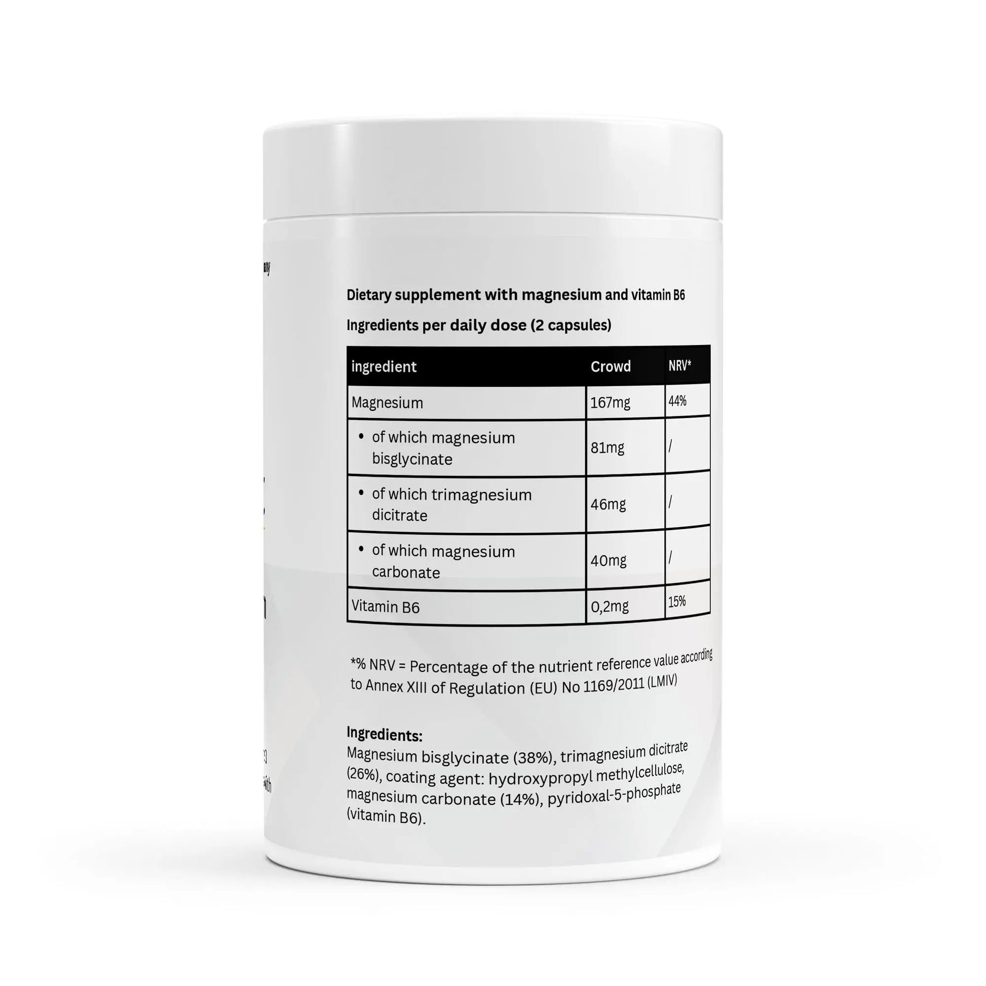Magnesium Complex + Vitamin B6 - 90 Capsules - Biofit Genetics
