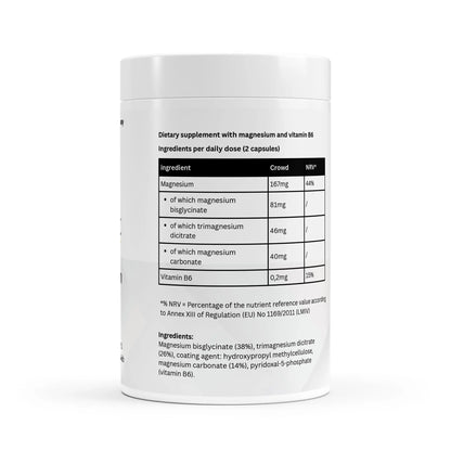 Magnesium Complex + Vitamin B6 - 90 Capsules - Biofit Genetics